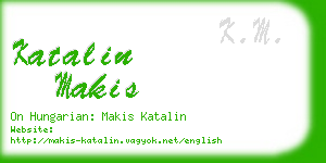 katalin makis business card